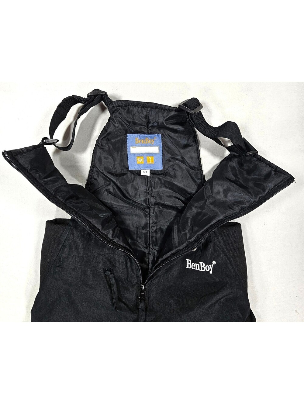 BenBoy Kids Snow Bib Overalls 5T Black Navy Insulated Ski Snow Pants Winter - Picture 5 of 7